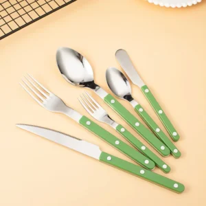Exquisite Eco Friendly Stainless Steel 304 ABS Plastic Handle Cutlery Set for Wedding